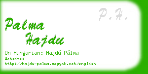 palma hajdu business card